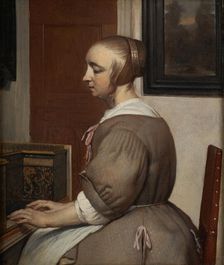 Virginal Woman, 1662. Creator: Gabriel Metsu