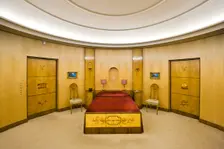 Virginia Courtauld's bedroom, Eltham Palace, Greenwich, London, 2011. Artist: Historic England Staff Photographer