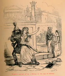 Virginia carried off by a Minion in the pay of Appius 1852. Artist: John Leech