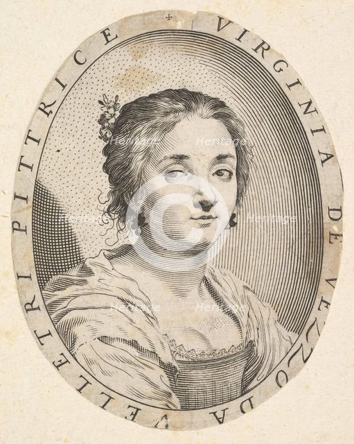 Virginia da Vezzo, Wife of Simon Vouet, 1626. Creator: Claude Mellan.