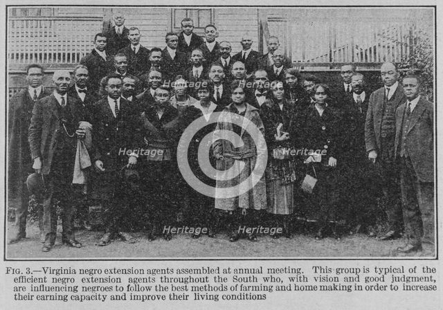 Virginia Negro extension agents assembled at annual meeting..., 1926. Creator: Unknown.