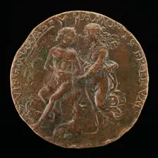 Virginity Tying Love to a Tree [reverse], c. 1495. Creator: Unknown