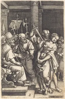 Virginius Killing His Daughter, c. 1546/1547. Creator: Georg Pencz