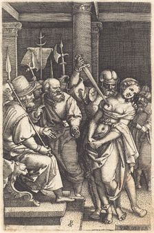 Virginius Killing His Daughter, c. 1546/1547. Creator: Georg Pencz