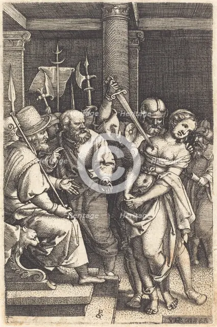 Virginius Killing His Daughter, c. 1546/1547. Creator: Georg Pencz.