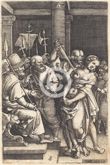 Virginius Killing His Daughter, c. 1546/1547. Creator: Georg Pencz.