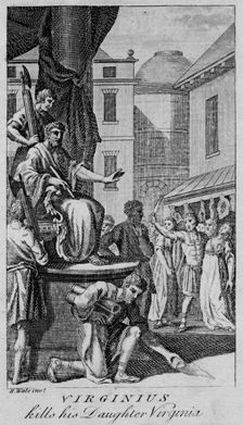 Virginius kills his Daughter Virginia mid 18th century. Creator: Unknown