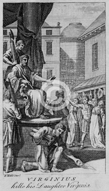 'Virginius kills his Daughter Virginia', mid 18th century. Creator: Unknown.
