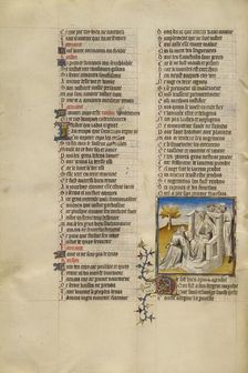 Virginius Kneeling with the Severed Head of his Daughter Virginia before the..., about 1405. Creator: Unknown