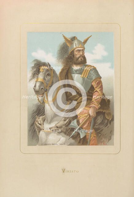 Viriathus. From: Hombres y mujeres ce?lebres de todos los tiempos by Juan Landa, 1875-1877. Creator: Anonymous.