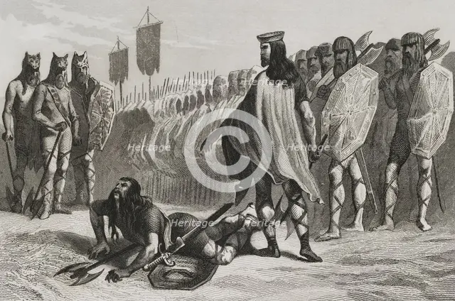 Viriathus' justice - Thus perish the slaves of the Romans, 2nd century BC, (1852). Creator: Unknown.