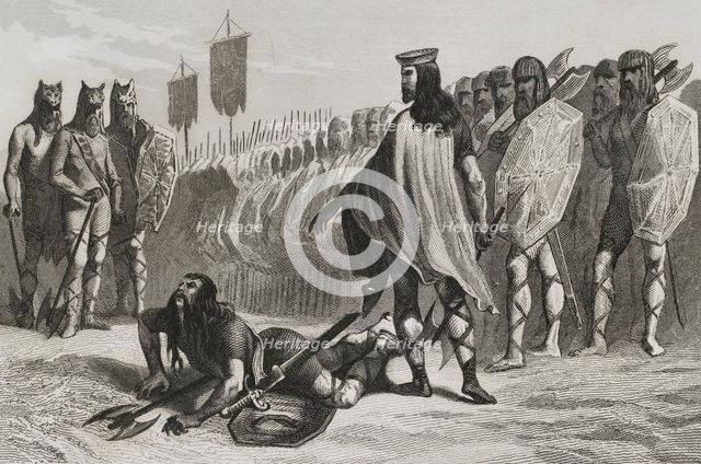 Viriathus' justice - Thus perish the slaves of the Romans, 2nd century BC, (1852). Creator: Unknown.