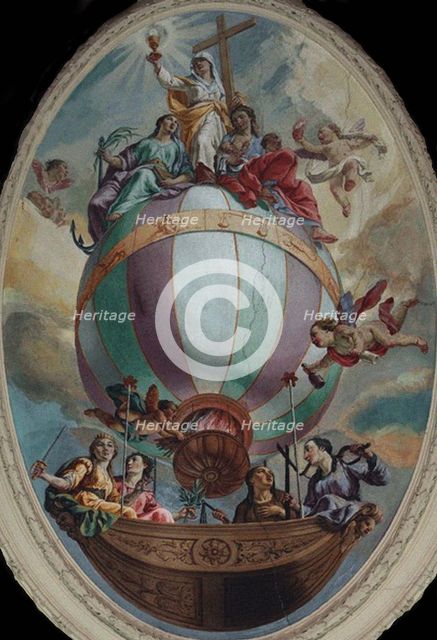 Virtue on a Balloon. Artist: Orelli, Vincenzo Angelo (1751-1813)