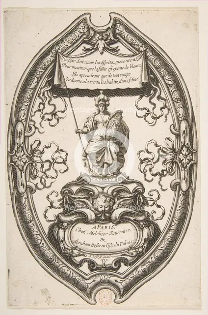 Virtue: Athena, 1637. Creator: Abraham Bosse.