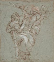 Virtue Crowned by Honor, 1670-76. Creator: Carlo Maratti