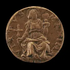 Virtue Enthroned [reverse], c. 1497. Creator: Unknown