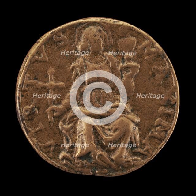 Virtue Enthroned [reverse], c. 1497. Creator: Unknown.