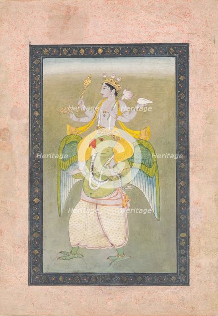 Vishnu on Garuda, ca. 1810-20. Creator: Sajnu.