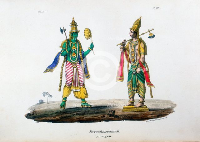 Vishnu one of the gods of the Hindu trinity (trimurti), c19th century. Artist: A Geringer