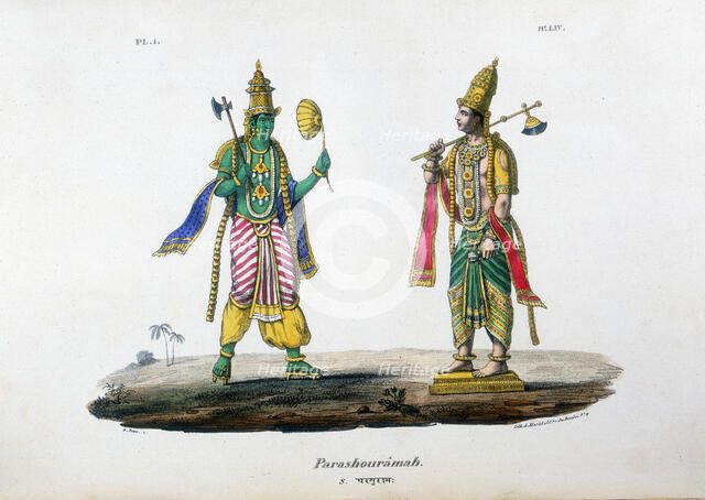 Vishnu one of the gods of the Hindu trinity (trimurti), c19th century. Artist: A Geringer