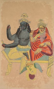 Vishnu and Lakshmi, 1800s. Creator: Unknown
