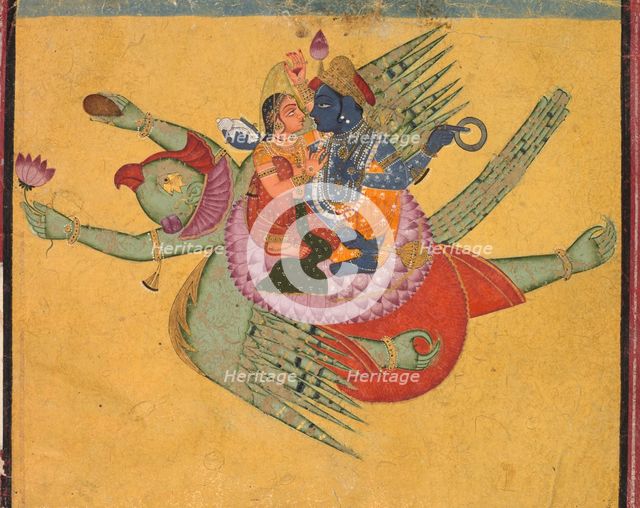 Vishnu and Lakshmi on Garuda, c. 1750 . Creator: Unknown.