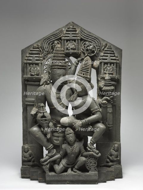 Vishnu and Shri Supported by Garuda, 1000s-1100s. Creator: Unknown.