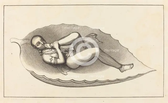 Vishnu, Creating Agent of Brahma, Attitude, the Emblem of Eternity, published 1829. Creator: Maria Denman.