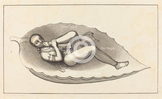 Vishnu, Creating Agent of Brahma, Attitude, the Emblem of Eternity, published 1829. Creator: Maria Denman.