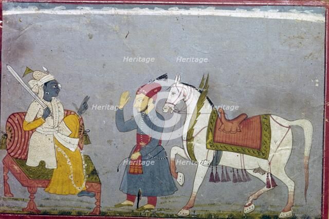 Vishnu in his 10th Incarnation as the White Houre Kalki, 1710-1720. Artist: Unknown.