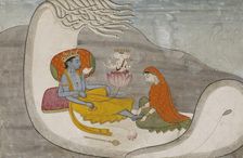 Vishnu Reclining on the Serpent Shesha, 1775-1800. Creator: Unknown