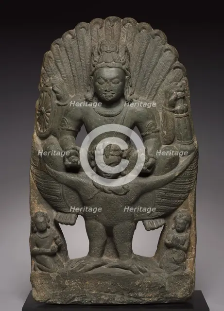 Vishnu Riding on Garuda, 500s-600s. Creator: Unknown.