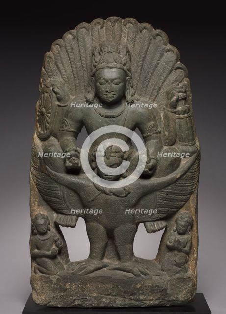 Vishnu Riding on Garuda, 500s-600s. Creator: Unknown.