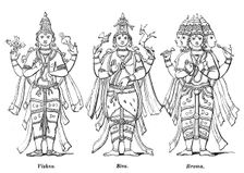 Vishnu, Shiva, and Brahma, 1847. Artist: Robinson