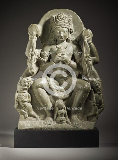 Vishnu Vanquishing the Demons Madhu and Kaitabha, c.800. Creator: Unknown.