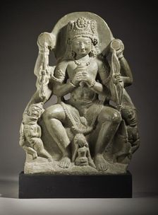 Vishnu Vanquishing the Demons Madhu and Kaitabha, c.800. Creator: Unknown