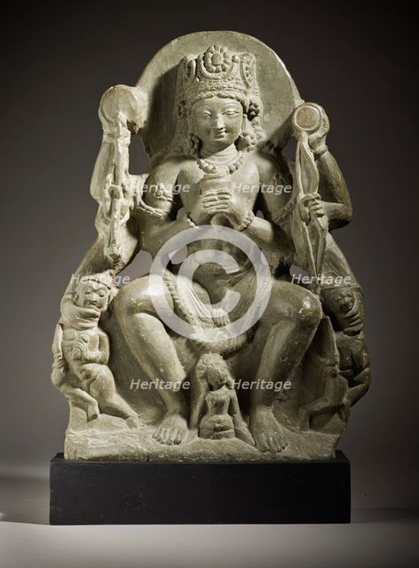 Vishnu Vanquishing the Demons Madhu and Kaitabha, c.800. Creator: Unknown.