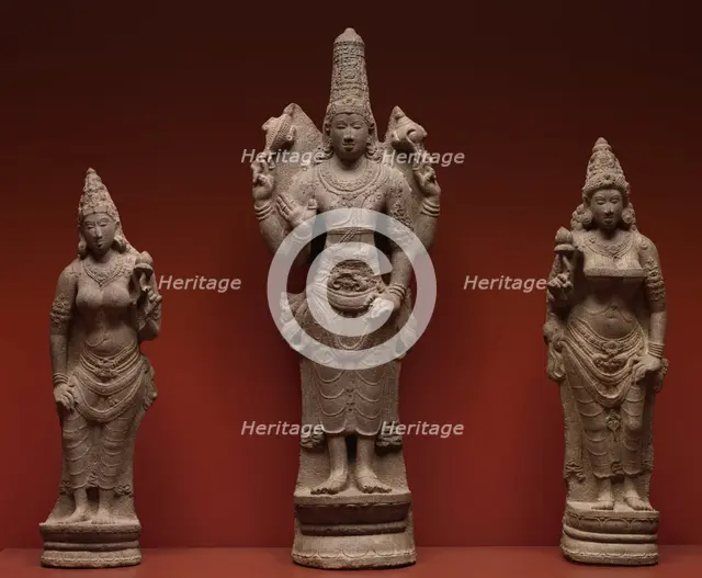 Vishnu with Shri, and Bhu, 900-950. Creator: Unknown.