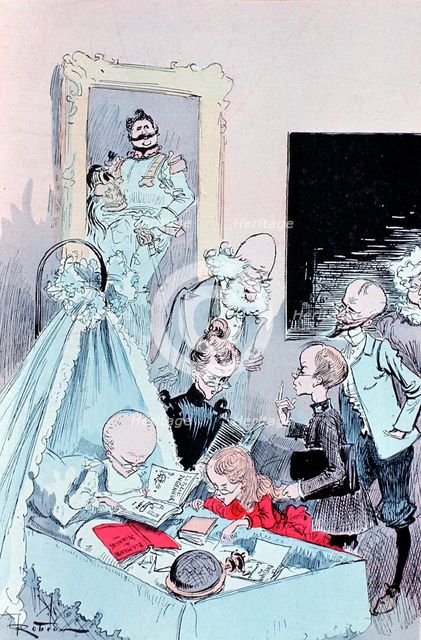 Vision of an intellectual family in the 1950s, 1883. Artist: Unknown