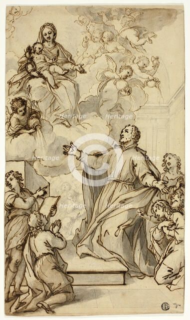 Vision of Philip Neri, n.d. Creator: Anthony van Dyck.