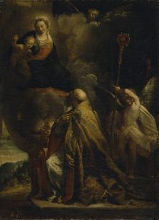 Vision of St Gregory (?), mid 17th century. Creator: Melchiorre Gherardini