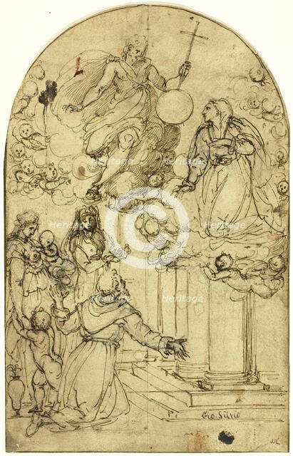 Vision of Saint Francis of Assisi at Portiuncula (recto), n.d. Creator: Unknown.