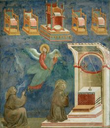 Vision of the Thrones (from Legend of Saint Francis), 1295-1300. Creator: Giotto di Bondone (1266-1377)