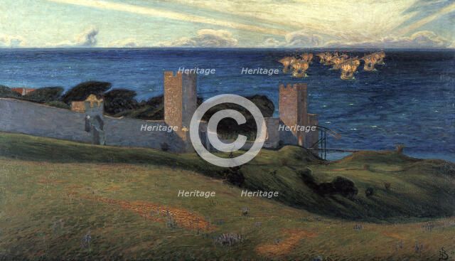 Vision. Scene from Visby, 1894. Creator: Sven Richard Bergh.