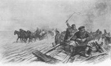 Visions de guerre sur le front russe; …nous depassons des files de chars de paysan, charges...1915. Creator: Unknown