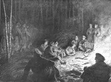 Visions de guerre sur le front Russe; lentement, les lignes grises des reserves allant..., 1916. Creator: Unknown