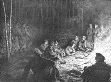 Visions de guerre sur le front Russe; lentement, les lignes grises des reserves allant..., 1916. Creator: Unknown