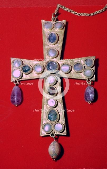 Visigothic Gold Cross, 7th century. Artist: Unknown