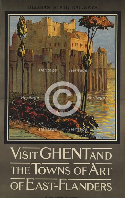 Visit Ghent and the Towns of Art of East-Flanders, 1920s. Creator: De Cramer, René (1876-1951).