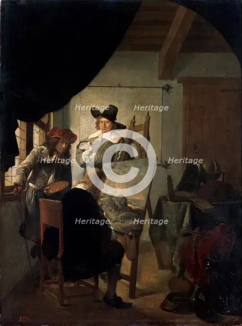 'Visit in an Artist's Atelier', 1659.  Artist: Job Adriaensz Berckheyde